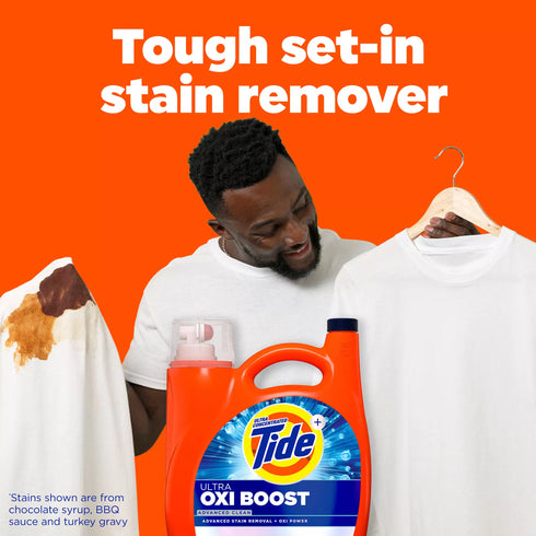 Tide Ultra Oxi Boost Liquid Laundry Detergent - Advanced Clean, 115 loads/147 oz.