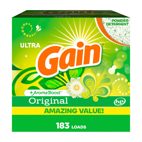 Gain + AromaBoost Powder Laundry Detergent - Original Scent, 183 loads/188 oz.