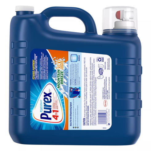 Purex Liquid Laundry Detergent - Mountain Breeze + Oxi Power, 270 loads/296 oz.