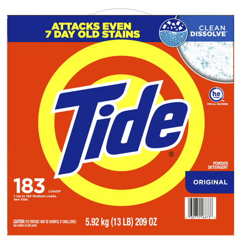 Tide Powder Laundry Detergent - Original Scent, 183 loads/209 oz.