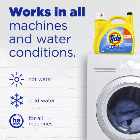 Tide Simply All-In-One Liquid Laundry Detergent - Refreshing Breeze, 153 loads/167 oz.