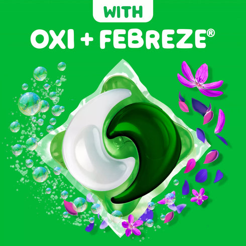 Gain Flings Laundry Detergent Pacs + Oxi and Odor Defense Fresh Boost - Vibrant Bloom, 108 ct.