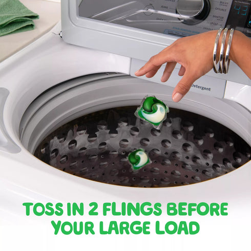 Gain Flings Laundry Detergent Pacs + Oxi and Odor Defense Fresh Boost - Vibrant Bloom, 108 ct.
