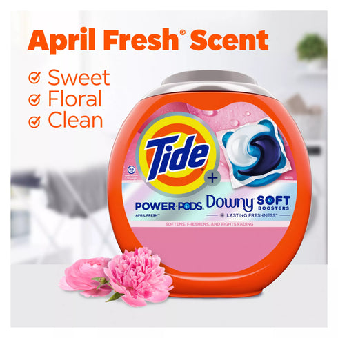 Tide Power PODs with Downy Soft Boosters - April Fresh, 72 ct.