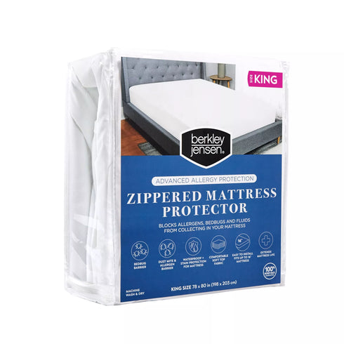 Berkley Jensen Allergy Advanced Zippered King-Size Mattress Protector