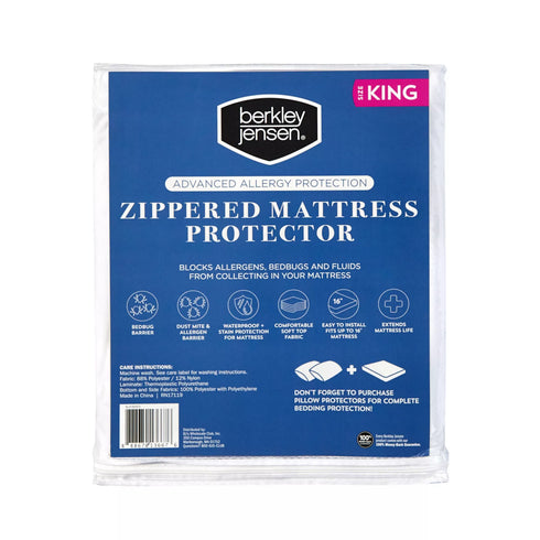 Berkley Jensen Allergy Advanced Zippered King-Size Mattress Protector