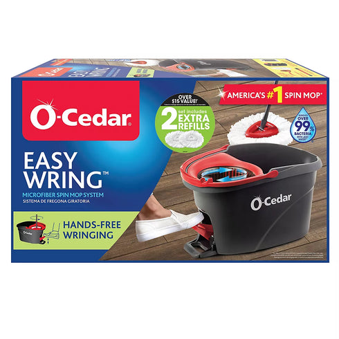 O-Cedar EasyWring Spin Mop and Bucket + Bonus Refills