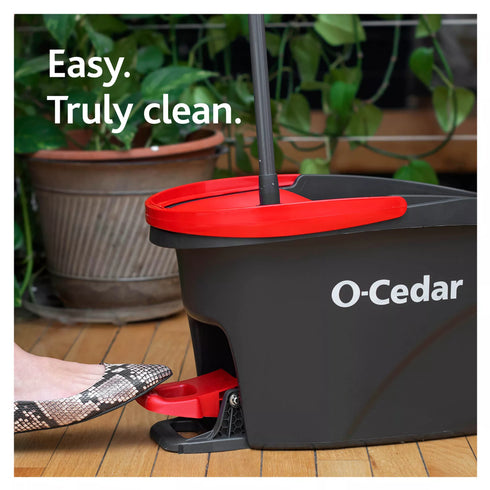 O-Cedar EasyWring Spin Mop and Bucket + Bonus Refills