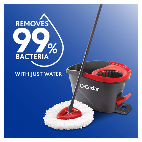 O-Cedar EasyWring Spin Mop and Bucket + Bonus Refills
