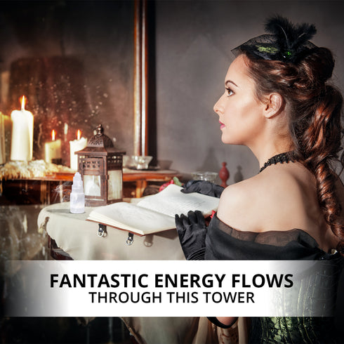 Selenite Crystal Tower 10cm - 3 Pcs | HIMALAYAN GLOW