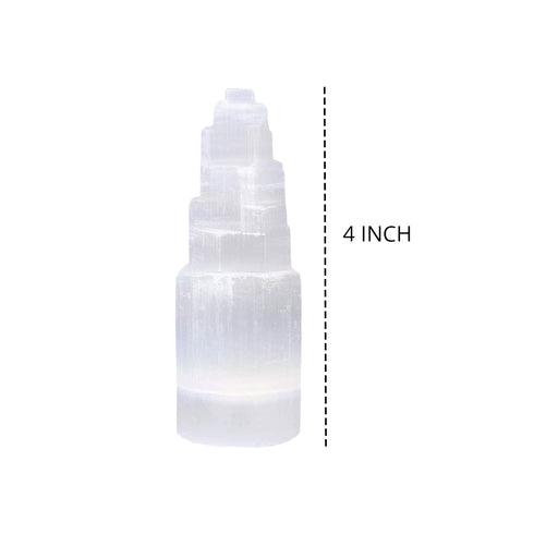 Selenite Crystal Tower 10cm - 3 Pcs | HIMALAYAN GLOW