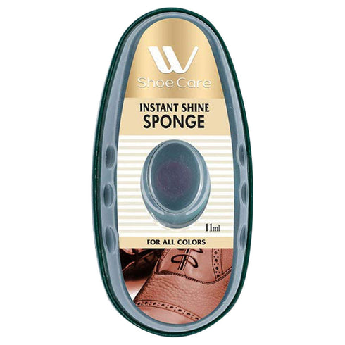 WBM Shoe Instant Shine Sponge – Neutral Color, Quick No-Buff Shoe Polisher, 0.37 oz