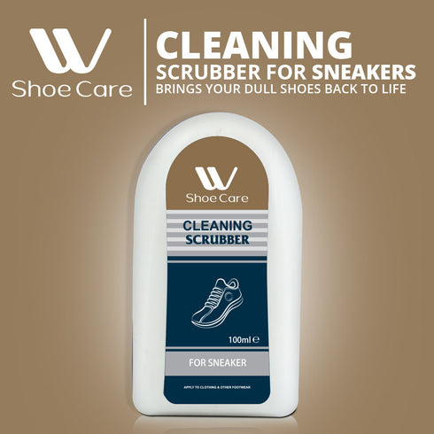 2 Pcs Shoe Shine Scrubber, Provides Scuff Free Cleaning, Best for All Shoes & Sneaker Types, Instant Shoe Shine Sponge Scrubber, Shoe Cleaner, 100ml