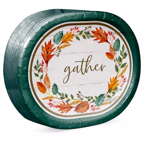 Artstyle Autumn Oval Paper Plates, 50 ct.
