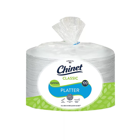 Chinet Classic 12" Platters, 100 ct.