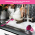 3 Count WBM Dish Scrubber with Soap Dispenser, Non-Slip Good Grip, Kitchen Brush