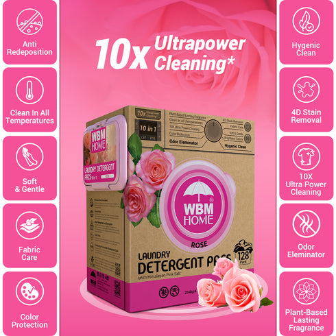 WBM Laundry Detergent Pods | Luxury Rose Scent
