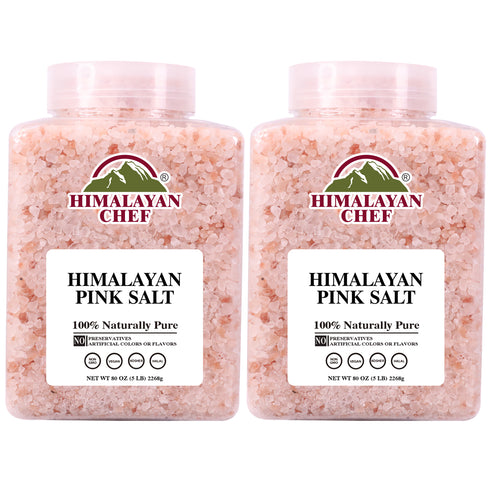 Himalayan Chef Pink Himalayan Salt Coarse Grain, Plastic Jar - 5 lbs