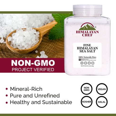 Himalayan Chef Sea Salt Fine Grain, 5 lbs Jar