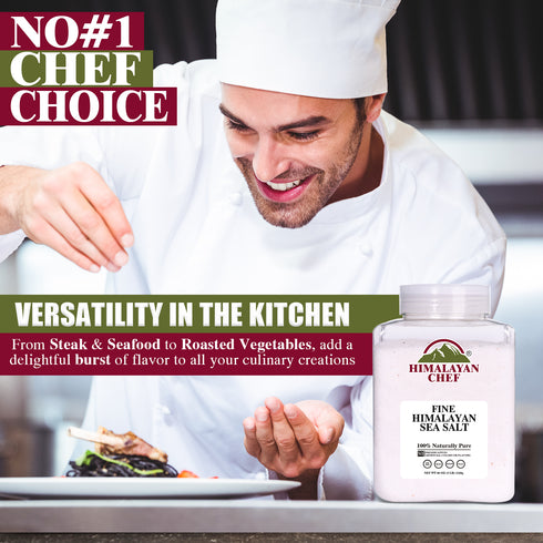 Himalayan Chef Sea Salt Fine Grain, 5 lbs Jar