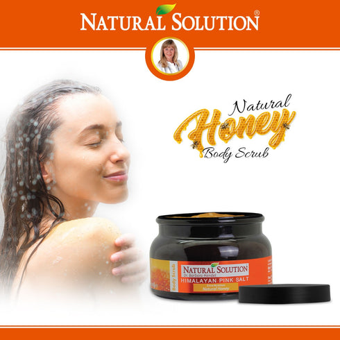 Natural Solution Honey Body Scrub – 12.30 oz | Exfoliating & Moisturizing Sugar Scrub for Soft, Smooth Skin