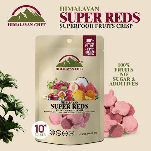 Himalayan Chef Super Reds Freeze-Dried Fruit Crisps - 10 Bags