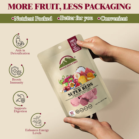 Himalayan Chef Super Reds Freeze-Dried Fruit Crisps - 10 Bags