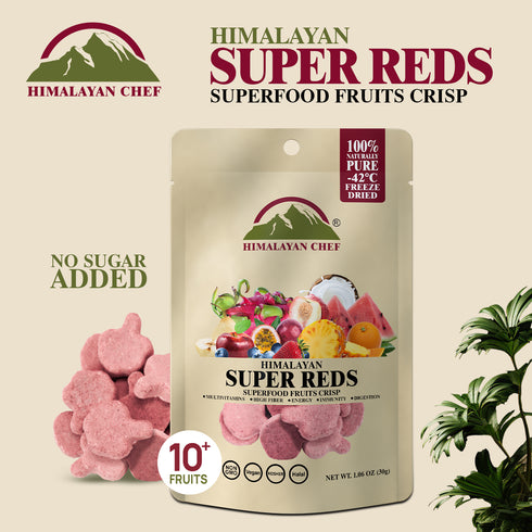 Himalayan Chef Super Reds Freeze-Dried Fruit Crisps - 10 Bags