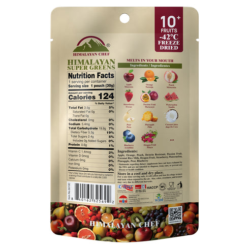 Himalayan Chef Super Reds Freeze-Dried Fruit Crisps - 10 Bags