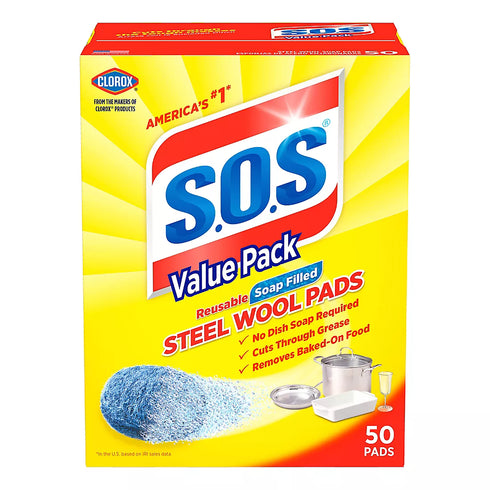 S.O.S. Steel Wool Soap Pads, 50 ct.