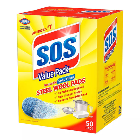 S.O.S. Steel Wool Soap Pads, 50 ct.