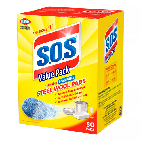 S.O.S. Steel Wool Soap Pads, 50 ct.