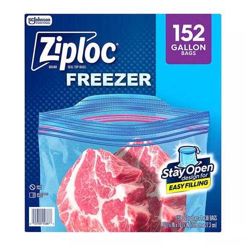 Ziploc Gallon Storage Freezer Bags, 152 ct.
