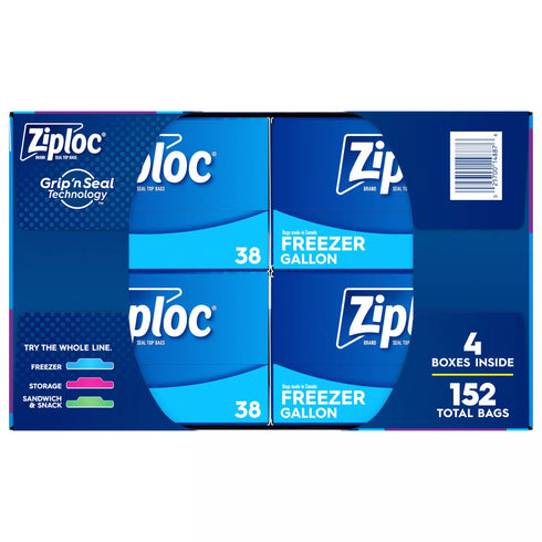 Ziploc Gallon Storage Freezer Bags, 152 ct.
