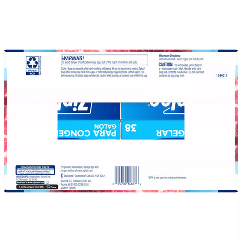 Ziploc Gallon Storage Freezer Bags, 152 ct.