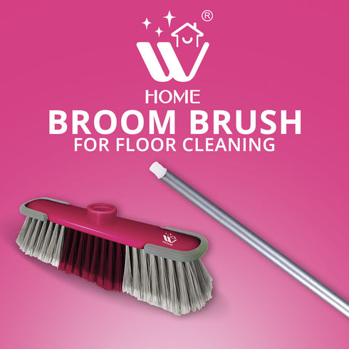 WBM Home Broom Brush Head – Replacement Brush Head Without Handle for All Floor Types