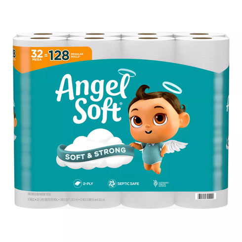 Angel Soft Mega Roll Toilet Paper, 32 pk./320 sheets per roll