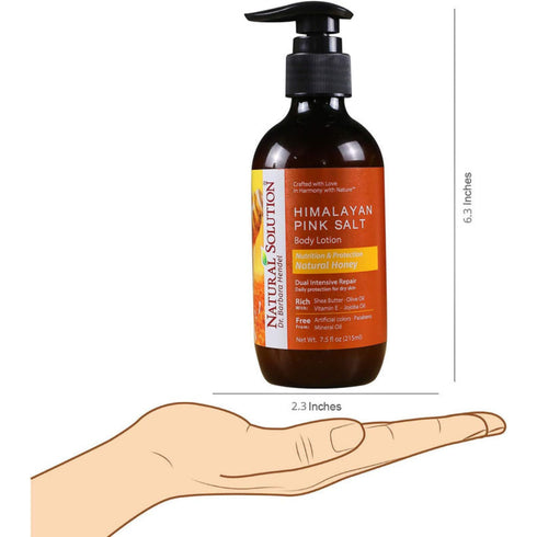 Natural Solution Pink Salt Body Lotion with Honey – 7.5 oz | Moisturizing & Nourishing Lotion for Dry Skin