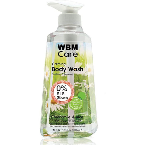 WBM Care Body Wash Chamomile & Aloe, 17.5 oz – Gentle & Moisturizing Daily Cleanser