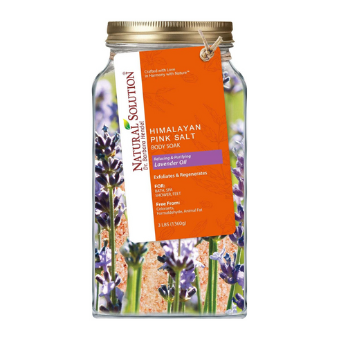 Natural Solution Lavender Bath Salt – 3 lbs | Relaxing Mineral Soak for Stress Relief & Muscle Relaxation
