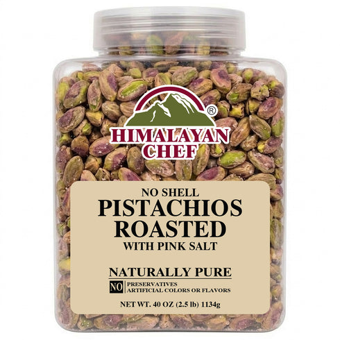 2 lbs - Premium Shelled Pistachios, Roasted & Salted Snack Jar | Fresh and Crunchy Snack