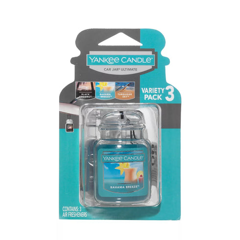 Yankee Candle Car Jar Ultimate, 3 pk. - Bahama Breeze, Black Coconut, Turquoise Sky