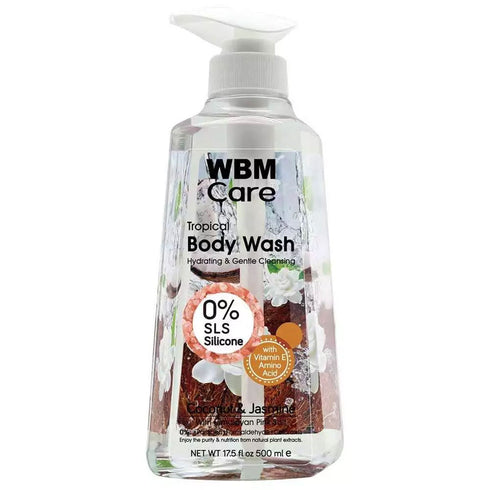 WBM Care Body Wash Coconut & Jasmine – Moisturizing, Refreshing 17.5oz