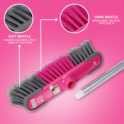 WBM Home Broom Brush Head – Replacement Brush Head Without Handle for All Floor Types