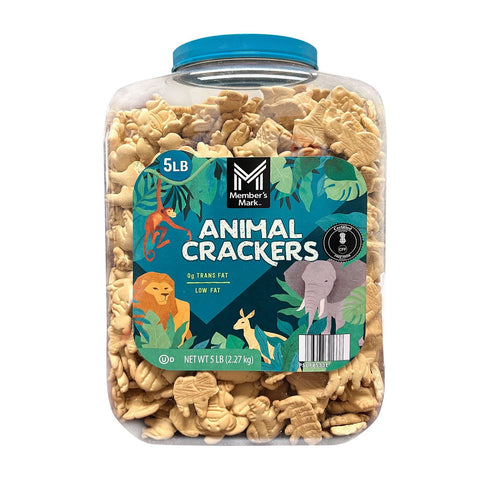 Member’s Mark Animal Crackers, 5 lb Bulk Tub – Classic Crunchy Snack for Kids, Parties & Everyday Treats