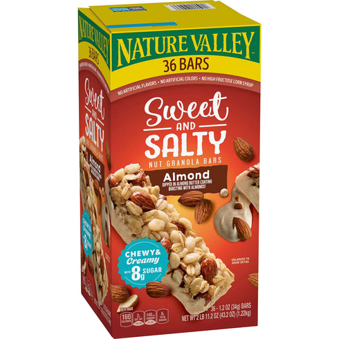 Nature Valley Sweet and Salty Nut Almond Granola Bars, 36 ct