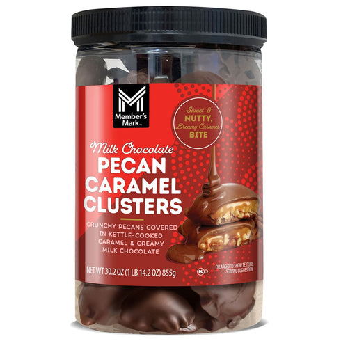 Member’s Mark Milk Chocolate Pecan Caramel Clusters, 30.2 oz. | Sweet & Crunchy Candy Clusters