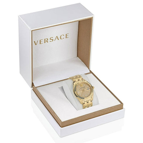 Versace Greca Time Gold Tone Bracelet Watch 41mm
