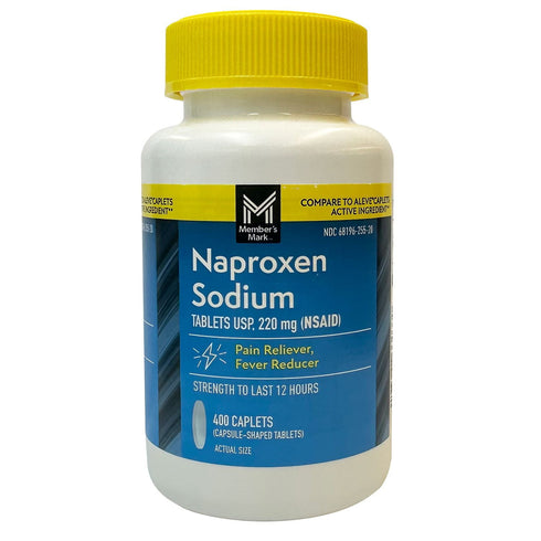 Member's Mark Naproxen Sodium Tablets, 220 mg, NSAID Pain Relief & Fever Reducer, 400 ct.