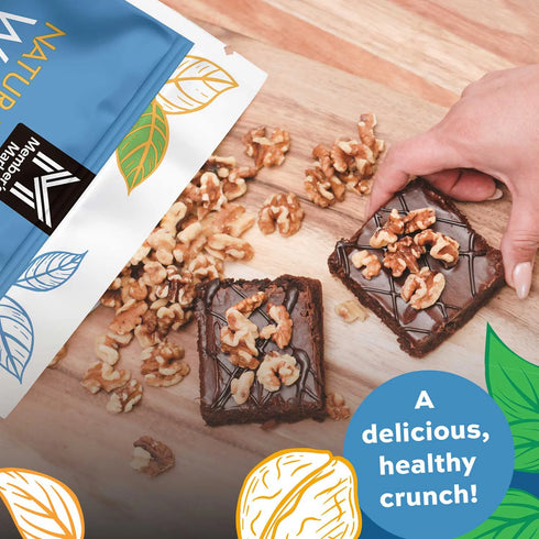 Walnut Halves, 3 lbs - Nutritious, Heart-Healthy Snack with Rich, Nutty Flavor, Perfect for Baking, Cooking, Salads, and Snacking, Kosher, Resealable Bag for Freshness